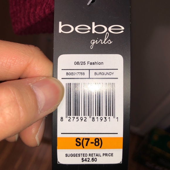 BEAUTIFUL BURGUNDY BEBE GIRLS TOP😍❤️ - Picture 4 of 4